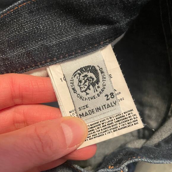 Vintage Y2K Diesel Industry Zink Low Rise Bootcut Denim Jeans 30x29 Italy Cotton - Picture 6 of 13